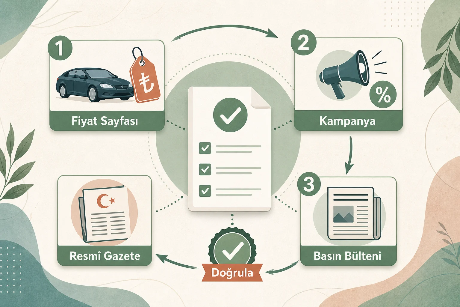 İnfografik: Resmî fiyat ve kampanya bilgisi nasıl doğrulanır - 17 Temmuz 2026 Türkiye Otomotiv Gündemi: Fiyat, Kampanya ve Pazar Özeti