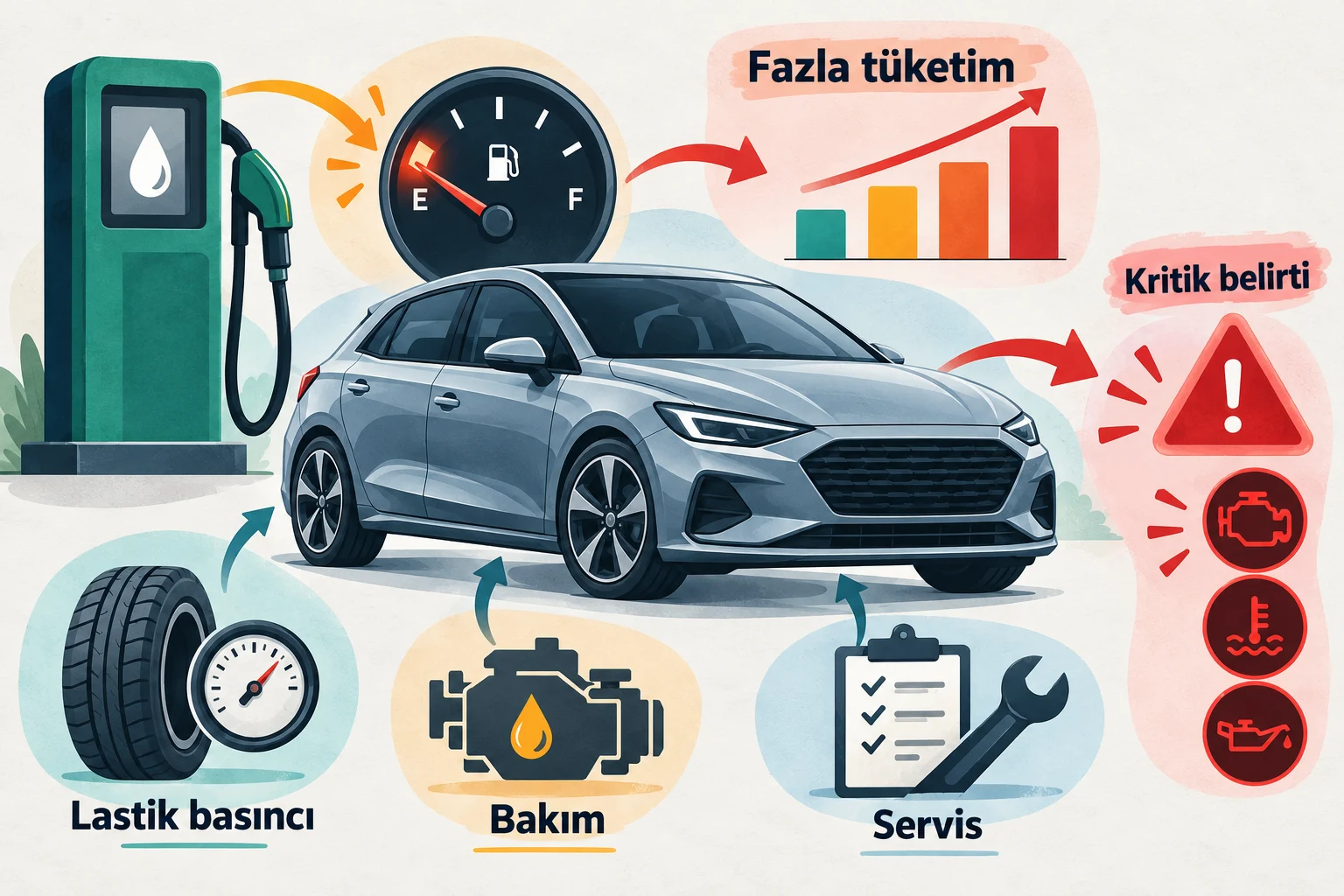 İnfografik: Olası nedenler: Araba neden fazla yakıt tüketir? - Araba neden fazla yakıt tüketir: Hangi Belirtilerde Aracı Kullanmayı Bırakmalı?