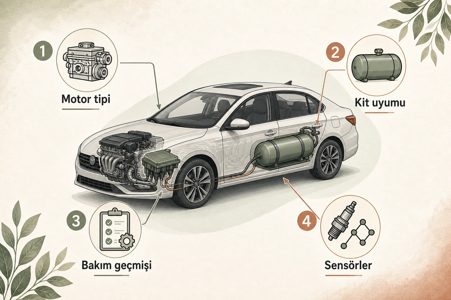 İnfografik: Aracın teknik uygunluğunu doğrulama - LPG dönüşümü kararı: Başlamadan Önce Bilinmesi Gerekenler