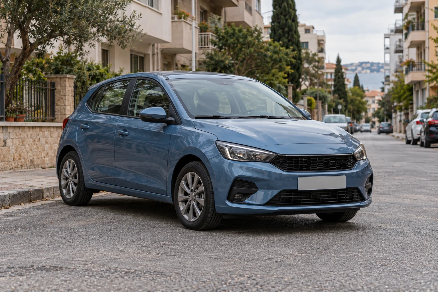 Fabia karşılaştırmasını temsil eden özgün yapay zekâ kompakt hatchback görseli