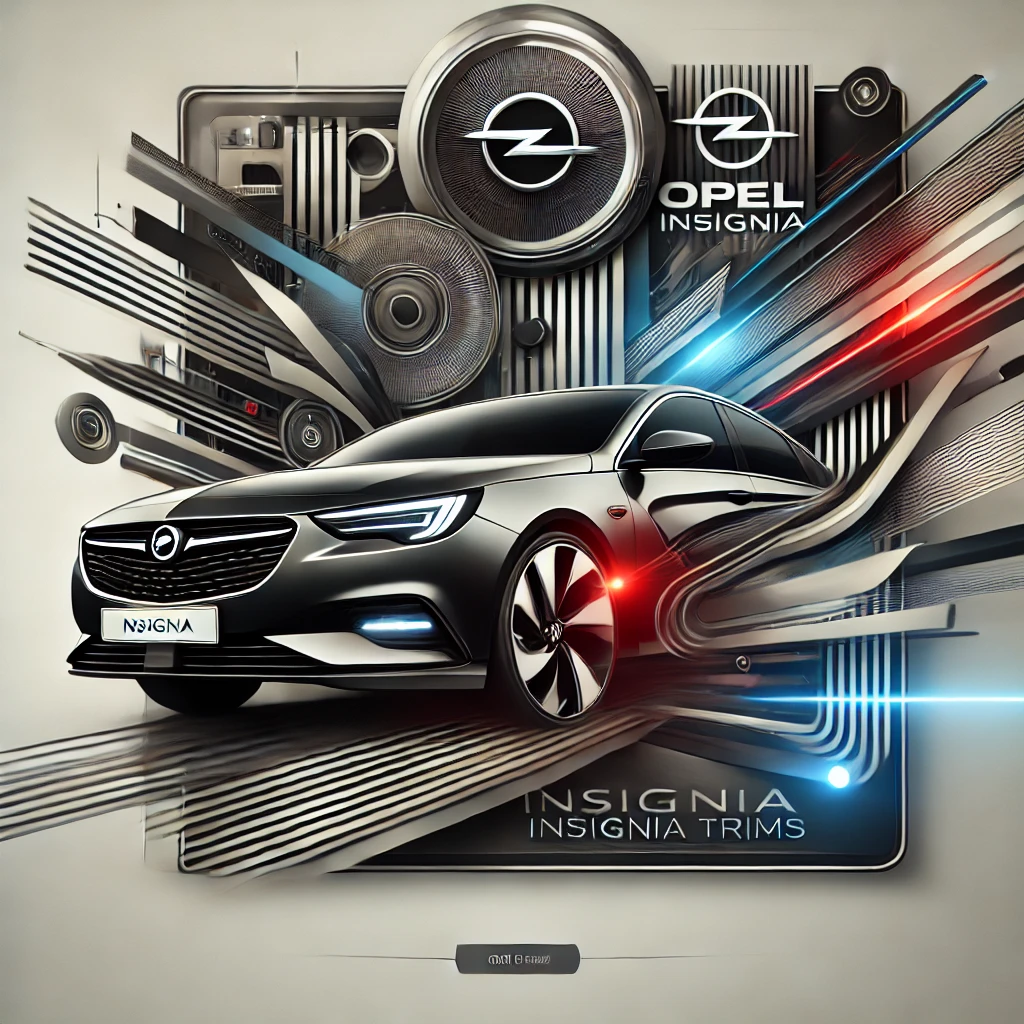 DALL·E 2024-12-10 09.47.52 – A visually appealing graphic design focused on Opel Insignia trims, showcasing a sleek and modern layout without text. The image should feature abstra