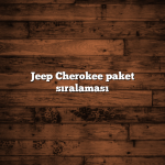 Jeep Cherokee paket sıralaması