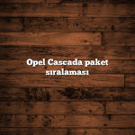Opel Cascada paket sıralaması