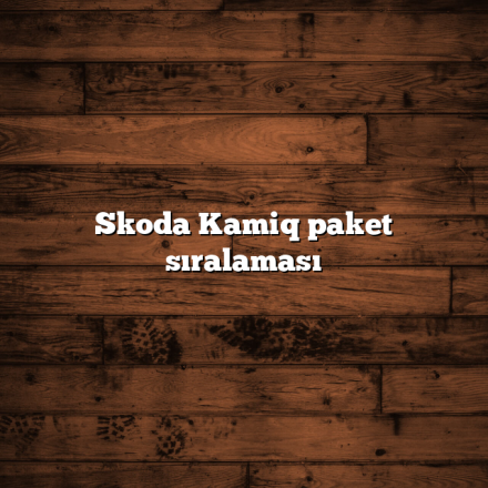 Skoda Kamiq paket sıralaması